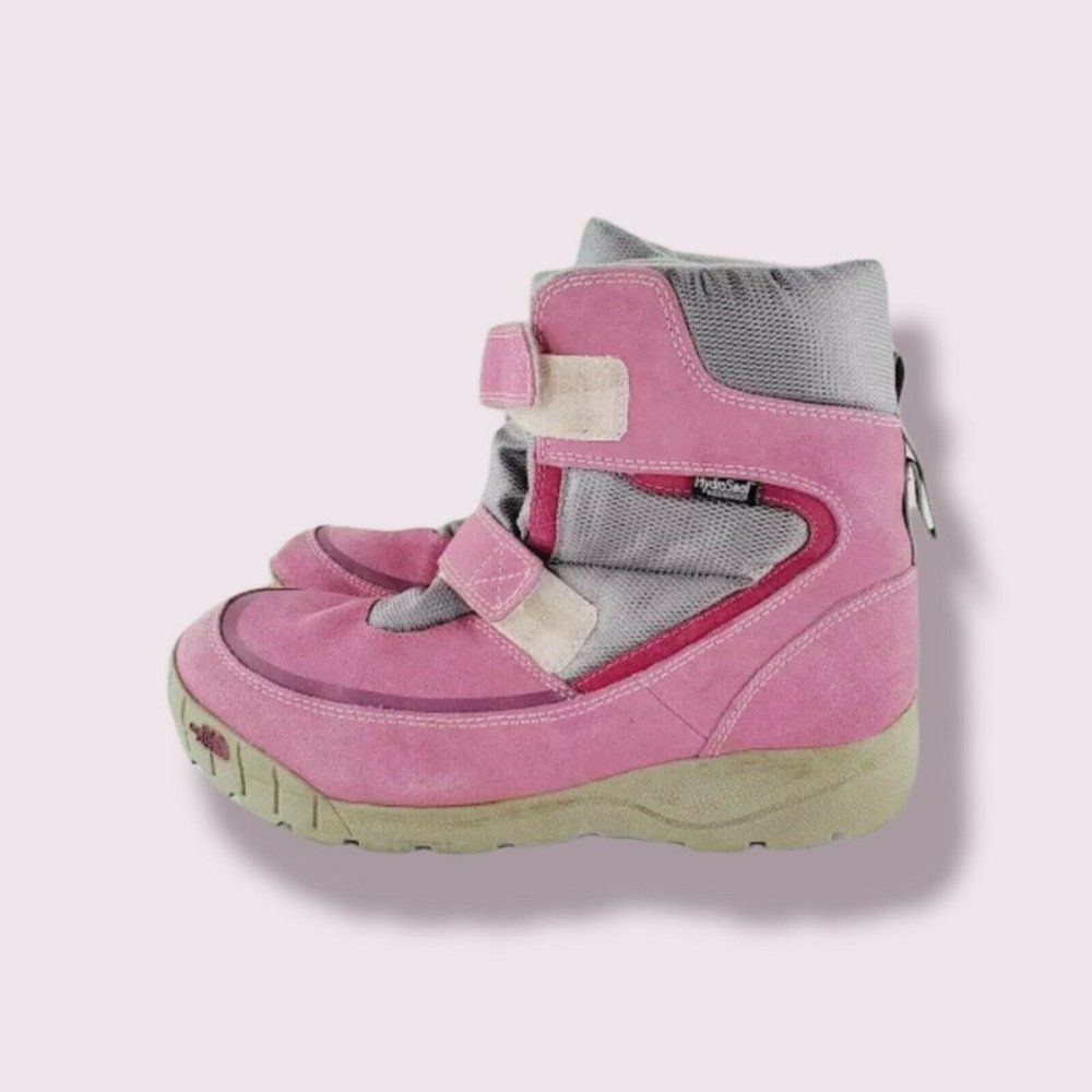 The North Face Girls Pink Round Toe Mid Calf Winter Snow Boots Size US 6